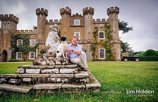 Charlie Burrell and dog - Knepp Castle